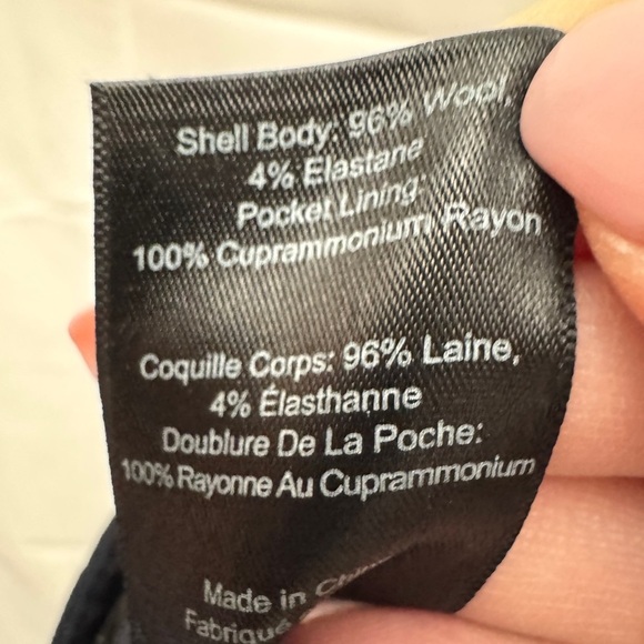 Babaton Cropped Wool Blend Pants Navy - Picture 7 of 8